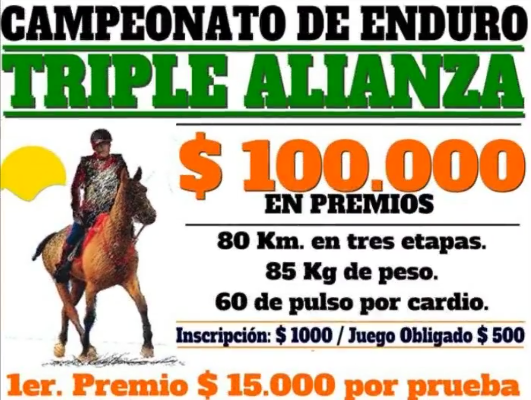 17.02.2015 Se desarrolló la última fecha del evento de Enduro «Triple Alianza» en Cerro Chato