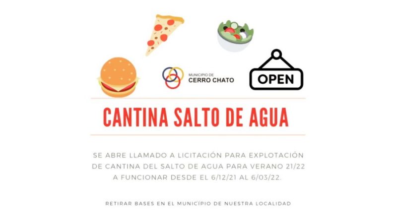 02.11.2021 Apertura del llamado a licitación para explotación de la Cantina del Salto de Agua