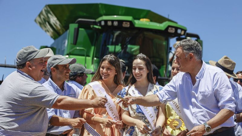 Inauguración de la cosecha de cebada con anuncios de Fratti y el recuerdo de Orsi sobre su padre y las trillas