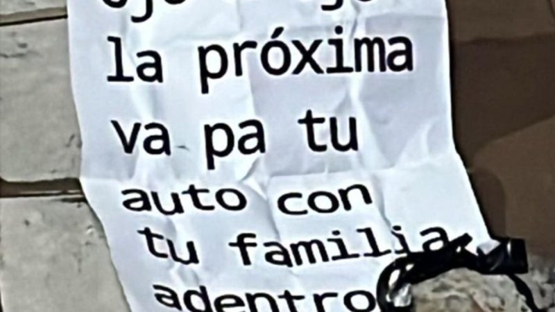Atacaron la fachada del INR y dejaron un mensaje: "Ojo por ojo, la próxima va pa tu auto con tu familia adentro"