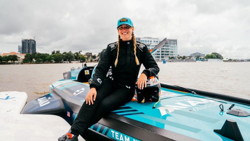 La piloto uruguaya Patricia Pita tuvo su debut en la temporada 2026 de mundial E1 de lanchas eléctricas