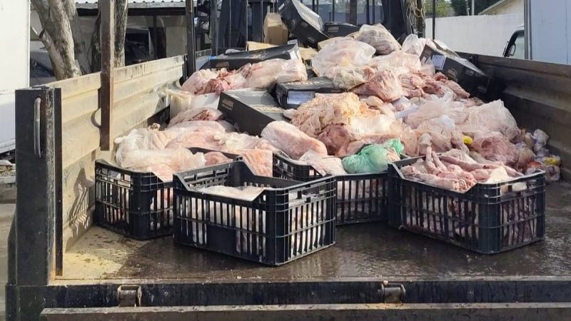 Incautaron y destruyeron ocho toneladas de carnes que se iban a vender en condiciones irregulares