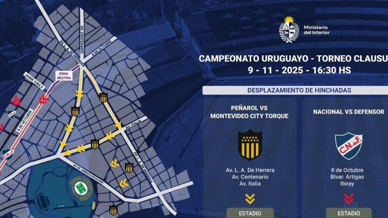 Interior despliega operativos de seguridad con 570 policías para los partidos de la última fecha del Torneo Clausura