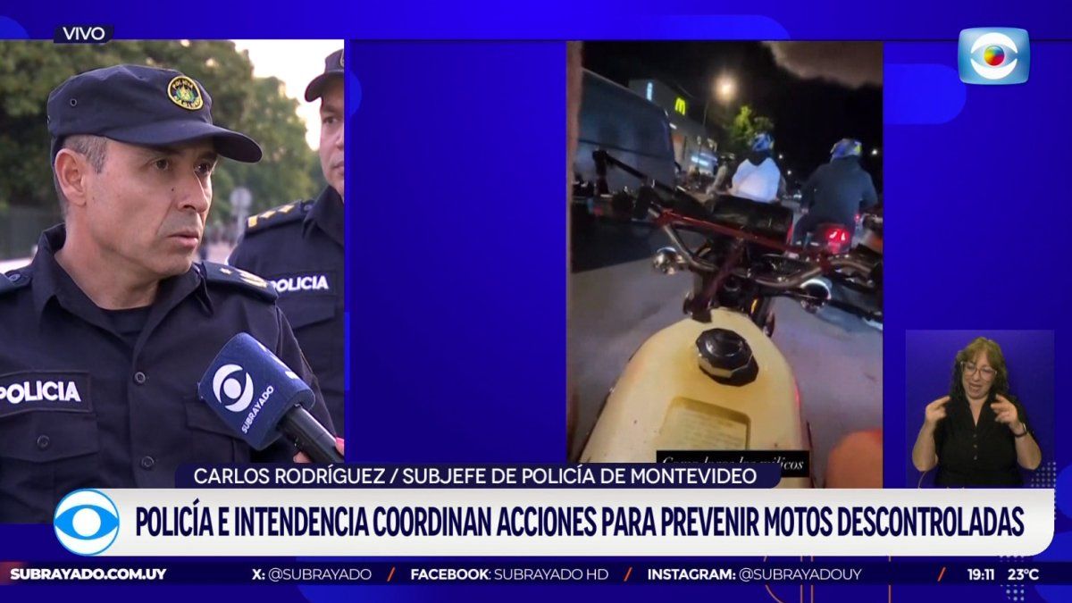 Subjefe de Policía sobre encuentros de motos: "Hay un seguimiento a través de las redes sociales"