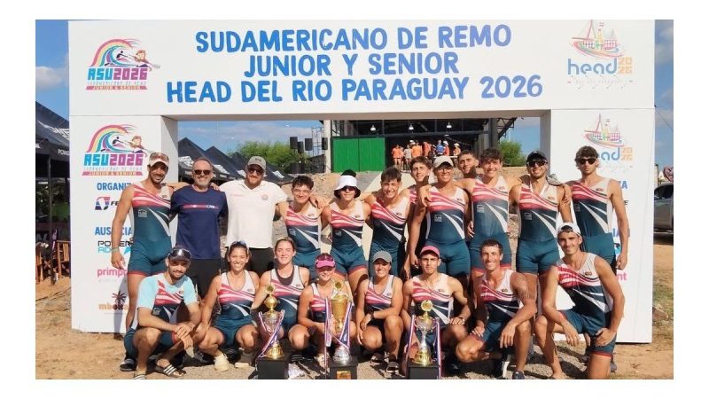 Enorme gesta de Remeros de Mercedes: se coronó campeón sudamericano de clubes de remo, en Asunción