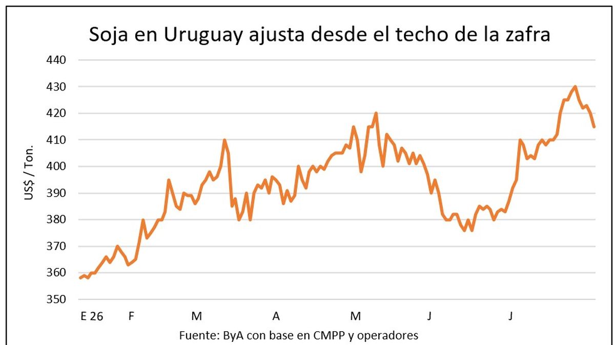 Soja, maíz, trigo y colza con precios en fuerte caída tras los récords de la semana anterior